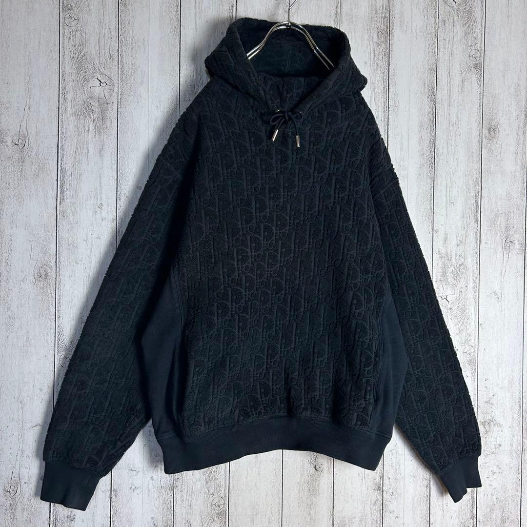 5796【人気総柄デザイン】ディオール‪☆オブリーク柄パーカー パイル地 タオル