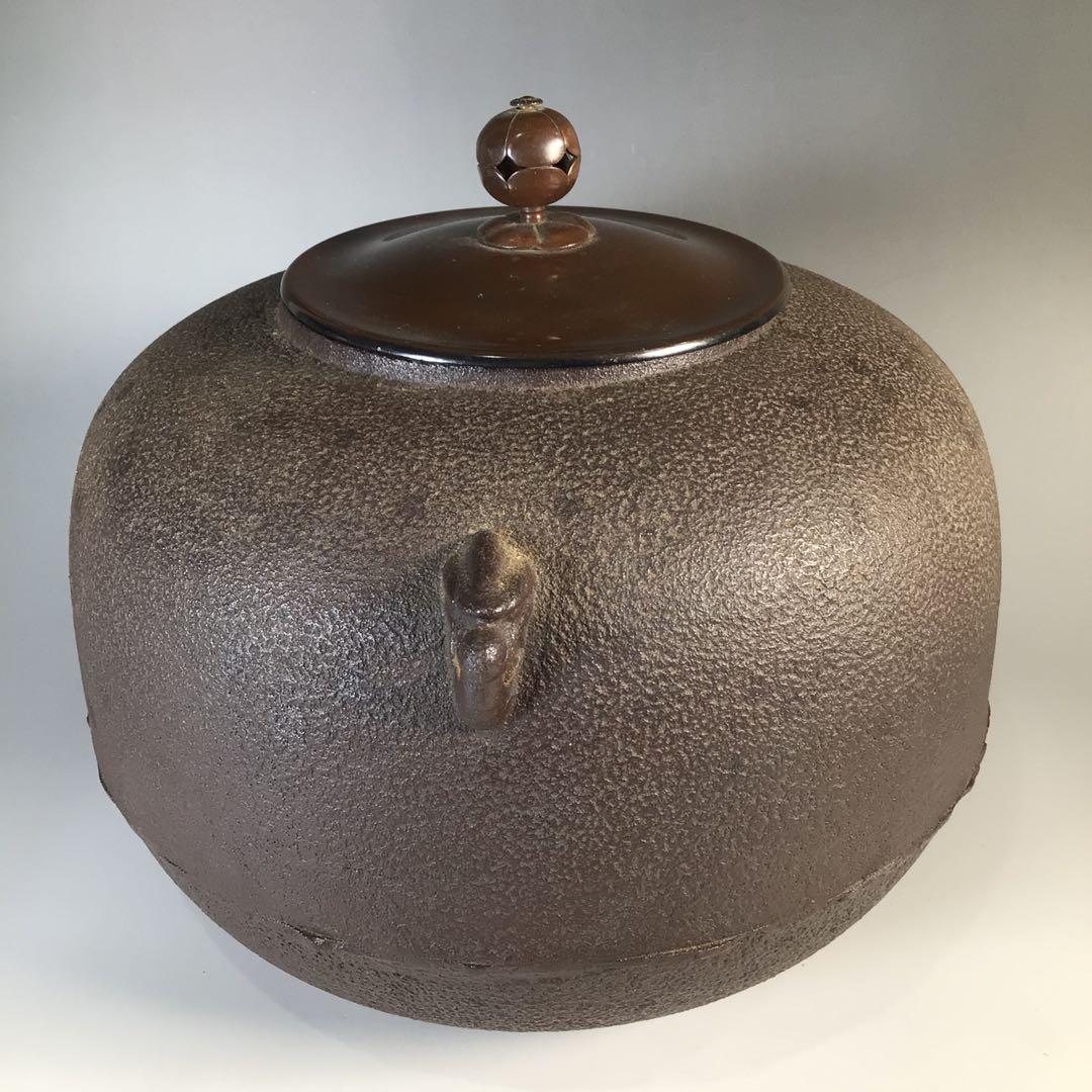 Ｍ４７７　茶釜　『釜師　佐藤清光造』『丸釜』　共箱　茶道具