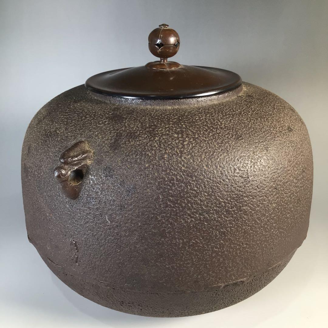 Ｍ４７７　茶釜　『釜師　佐藤清光造』『丸釜』　共箱　茶道具