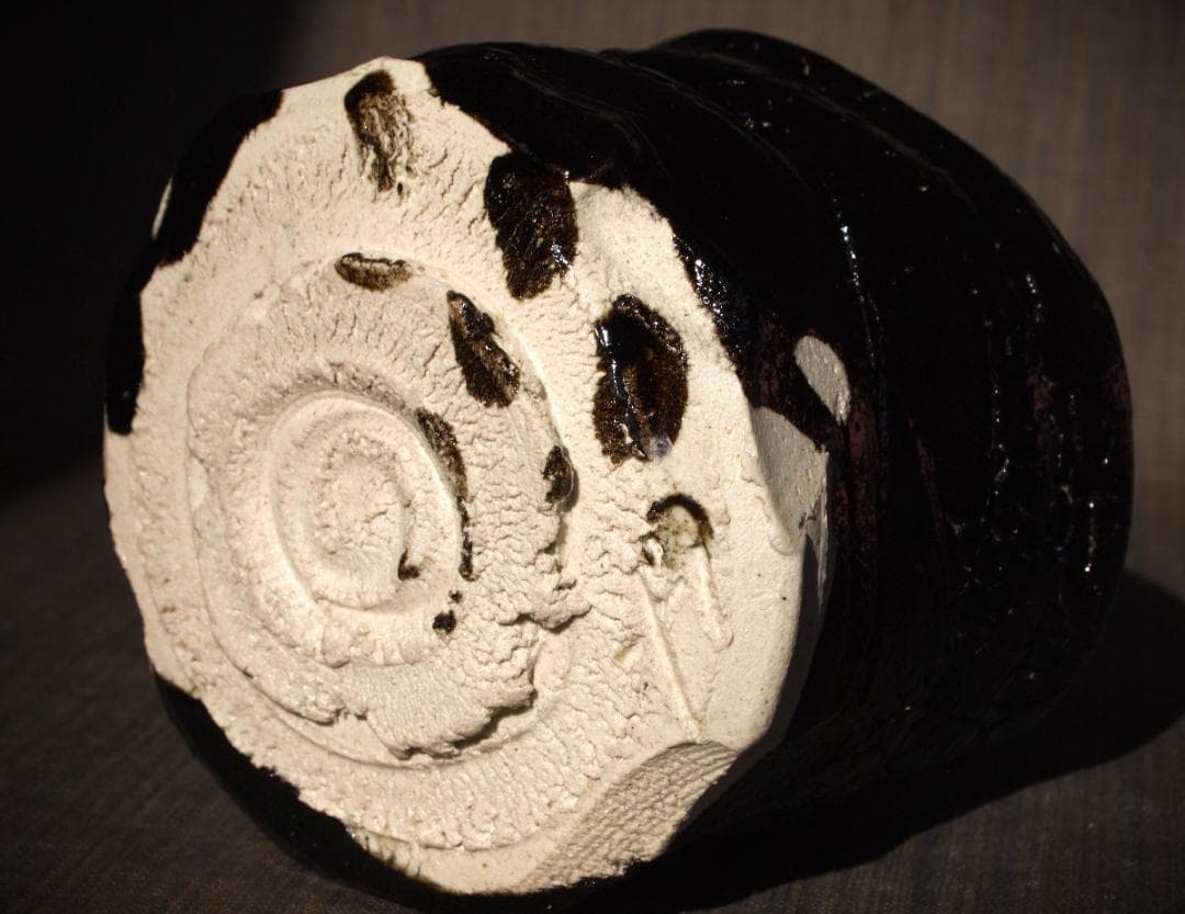 人気作家★山田和《師：加藤唐九郎》瀬戸黒茶碗★二重箱・布