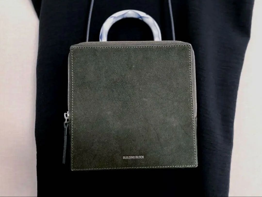 【定価約7万】BUILDING BLOCK ボックスバッグ スエード