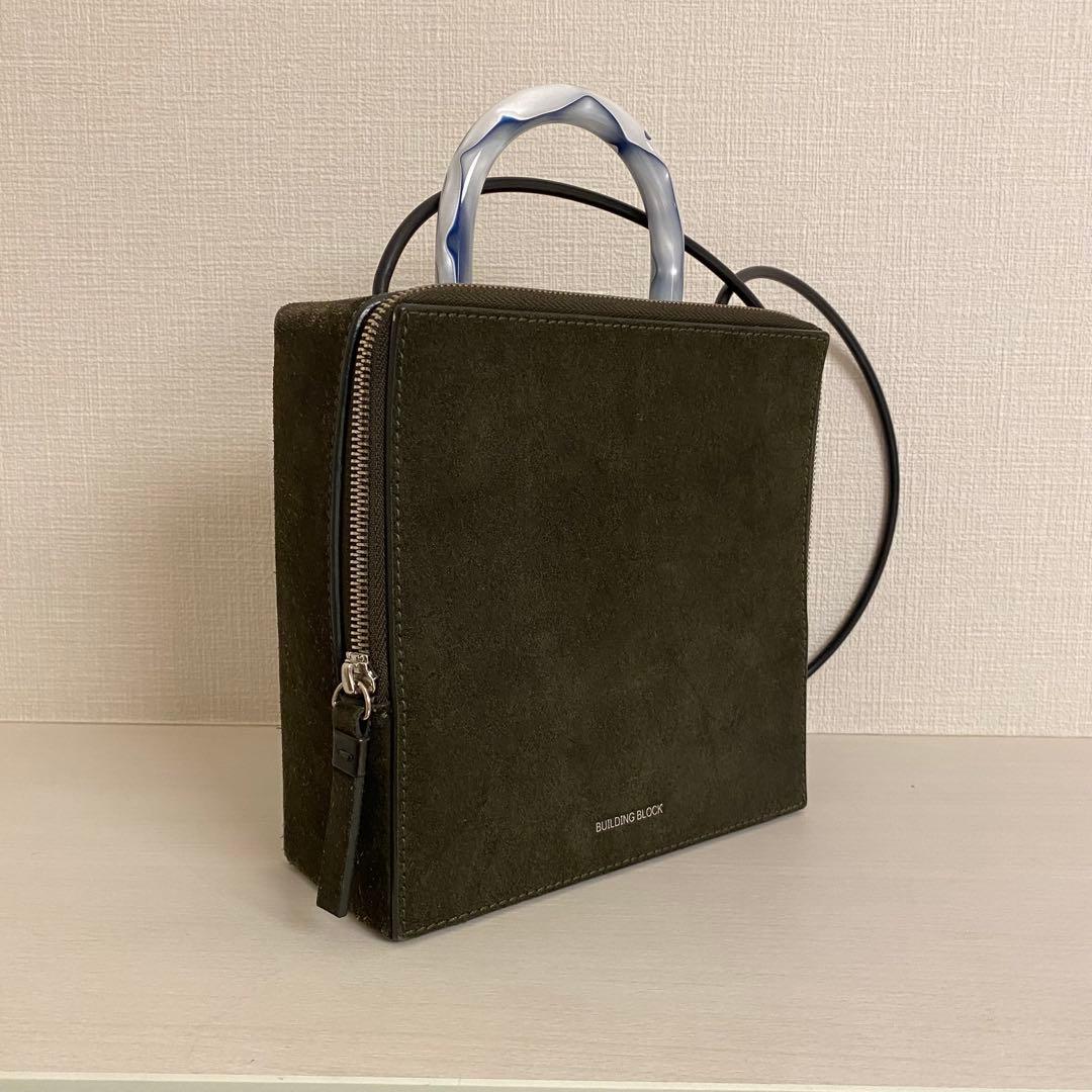 【定価約7万】BUILDING BLOCK ボックスバッグ スエード