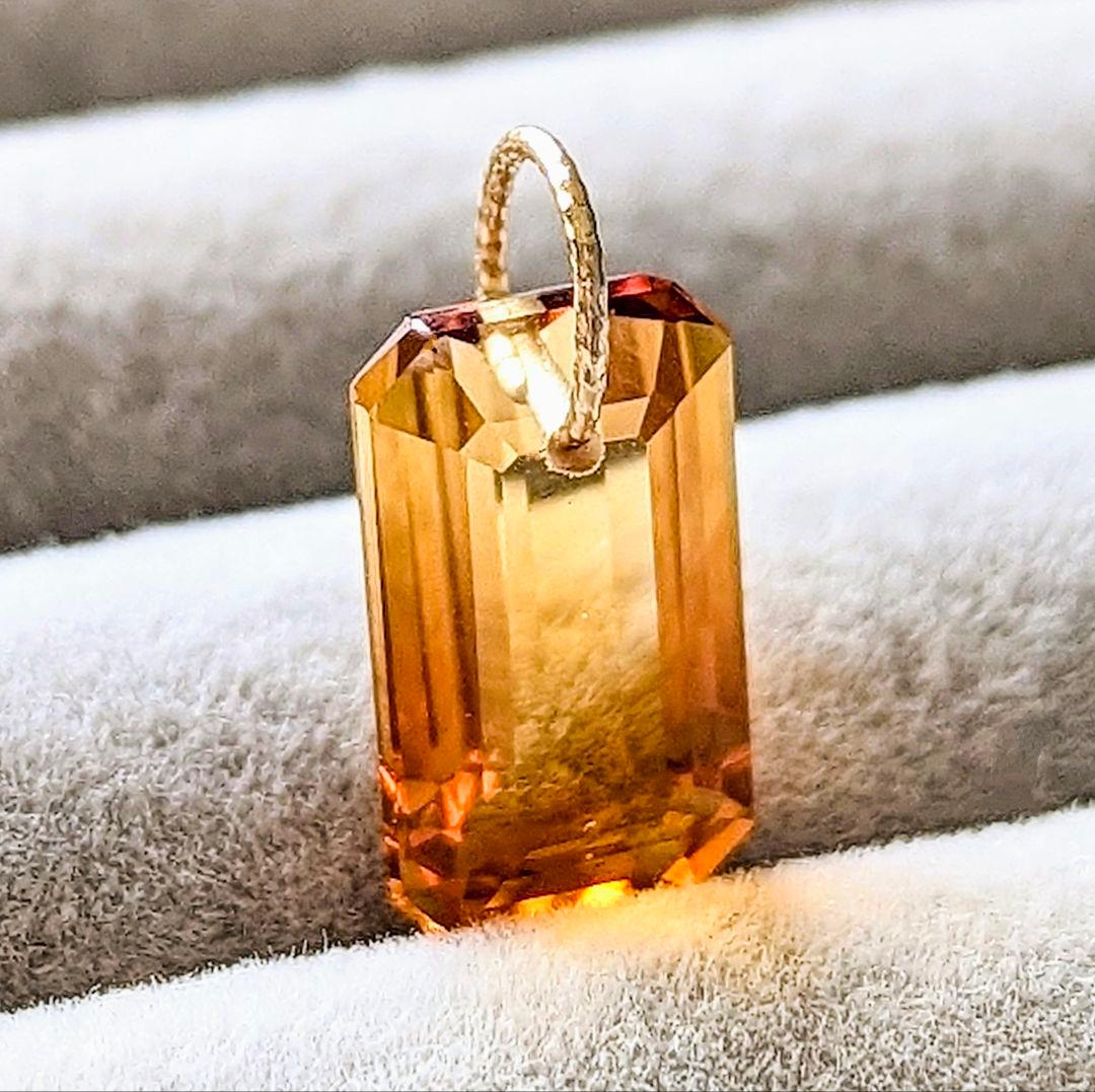 ♢ハイジ✨♢K18 シトリン 4.93ct ネックレスチャーム