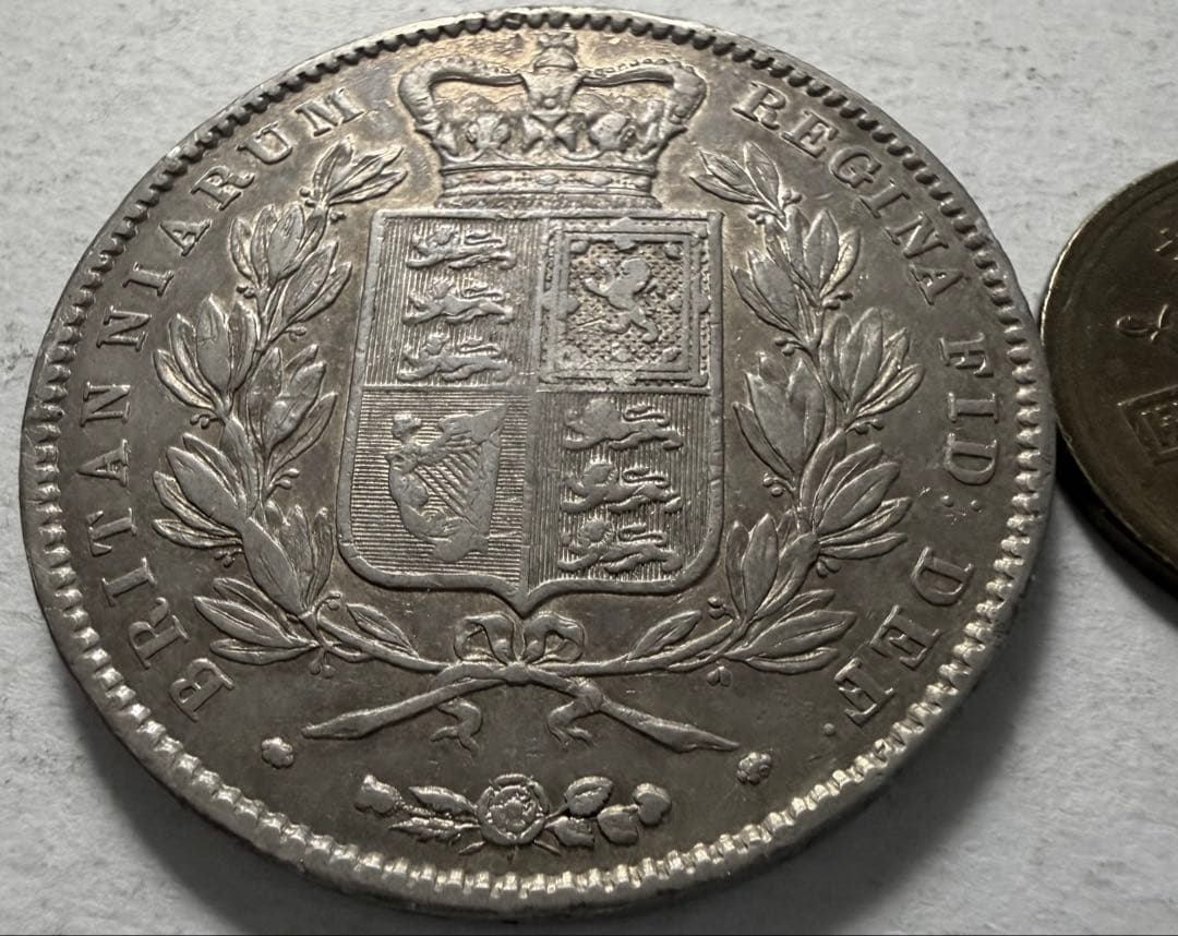 S*y様 1845年 英国ヴィクトリア 女王　　クラウン銀貨