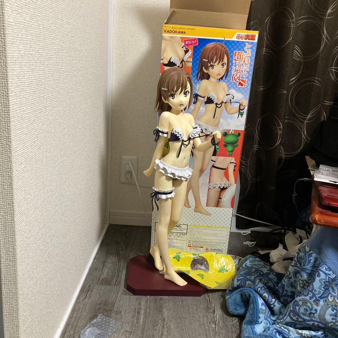 とある科学の超電磁砲S 御坂美琴水着フィギュア 全高約65センチVer. やわ…