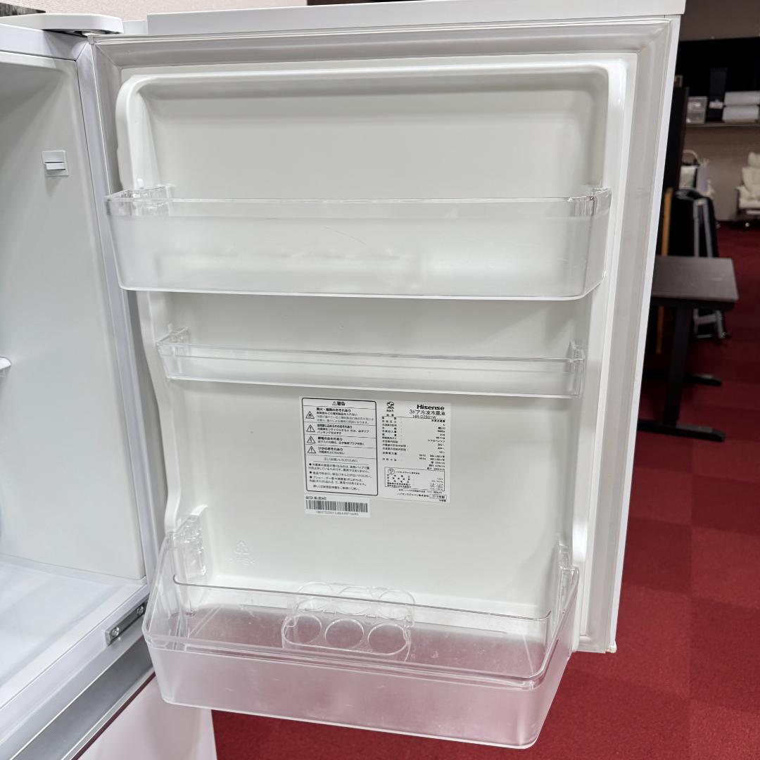 東京23区送料無料　美品ハイセンス2019年製3ドア冷蔵庫282L洗浄/除菌済み