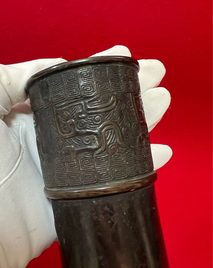 古美術　骨董品 古銅花器 花瓶 古道具