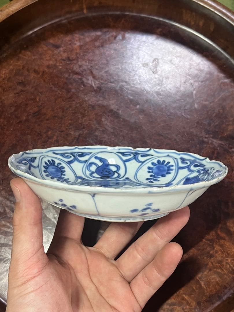 古染付　水鳥　民藝　民芸　虫喰い　芙蓉手　古伊万里　染付　膾　景徳鎮　くらわんか