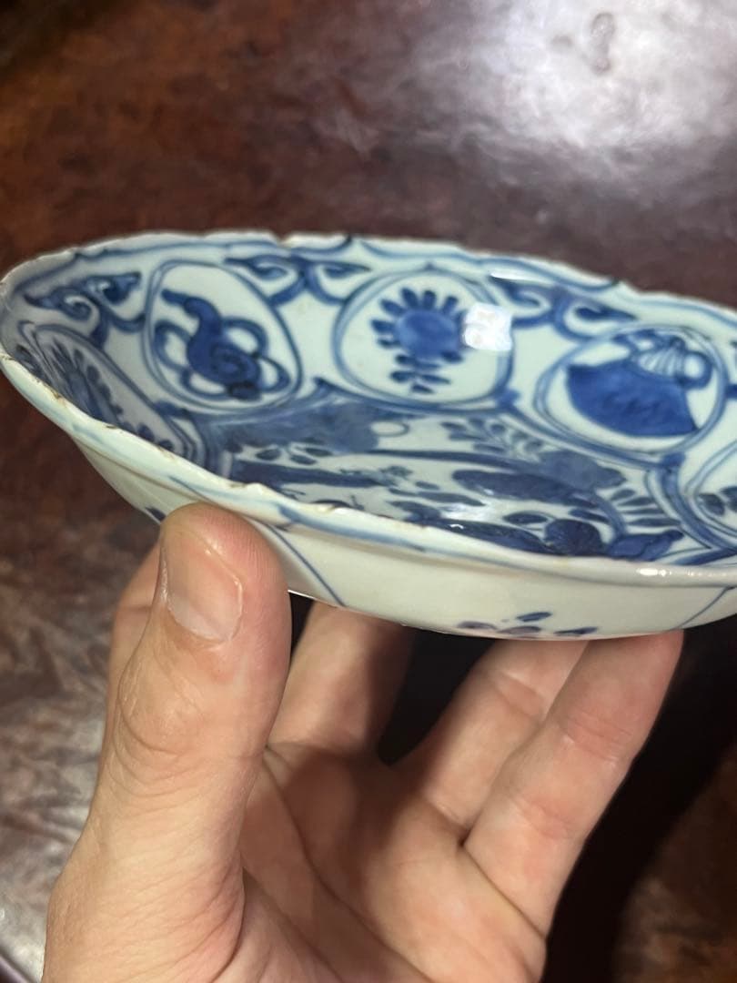 古染付　水鳥　民藝　民芸　虫喰い　芙蓉手　古伊万里　染付　膾　景徳鎮　くらわんか