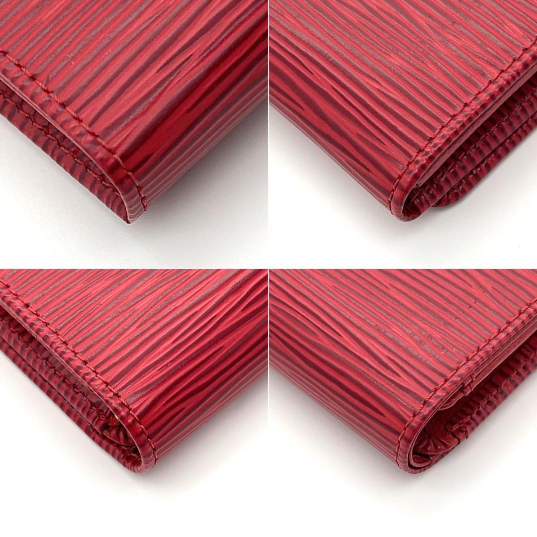 極美品★ルイヴィトン エピ 二つ折り財布 トレゾール L字ファスナー レッド