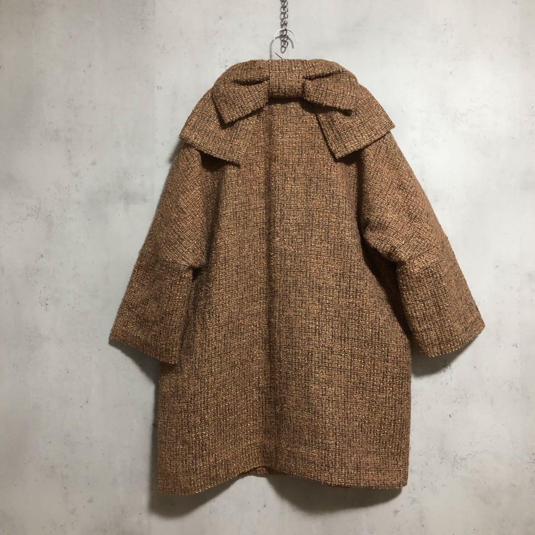 Drowse and yet... バックリボン　ツイードコート　良品