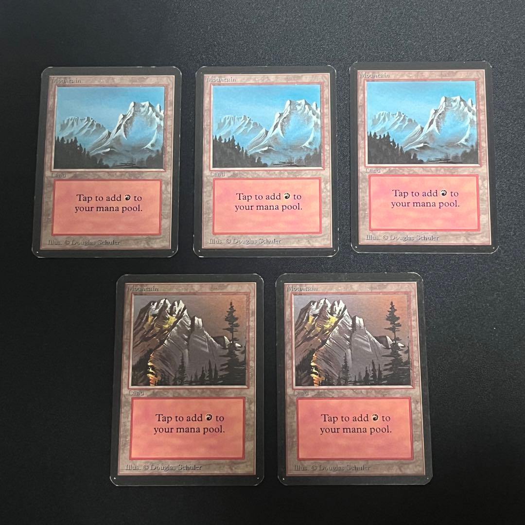 MTG mountain 山 基本土地 alpha α 5枚セット