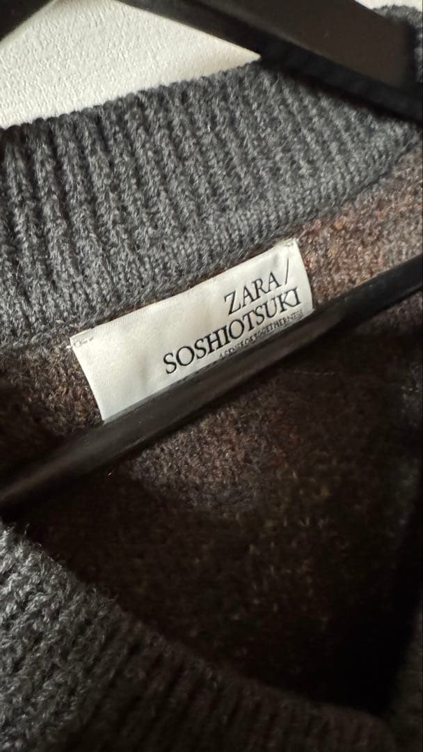 Zara SOSHI OTSUKI テクスチャードダイヤモンドニットベストS-M