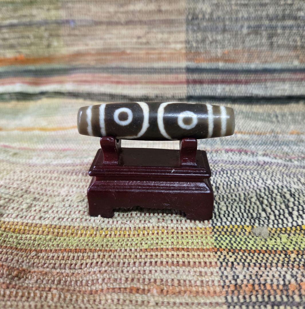 048　天珠　正統派　三眼天珠　dzibeads！