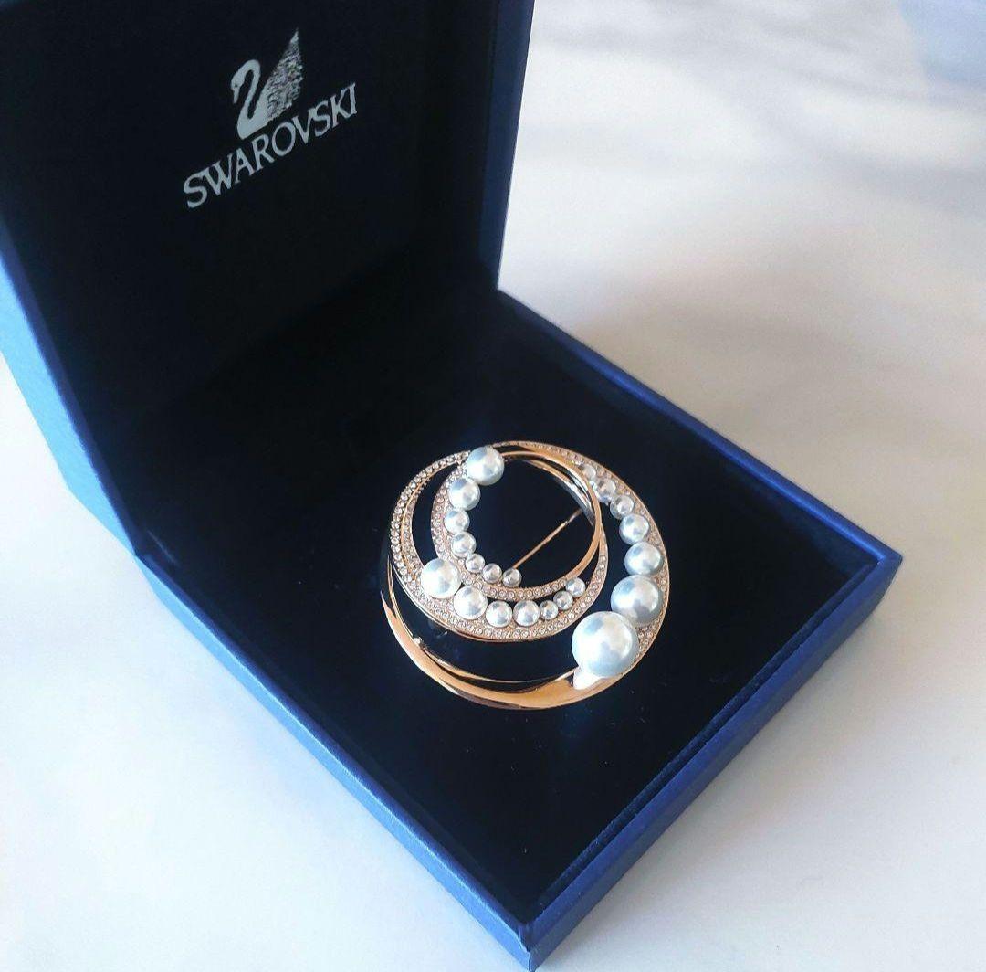 SWAROVSKI Fundamental パール ブローチ スワロフスキー