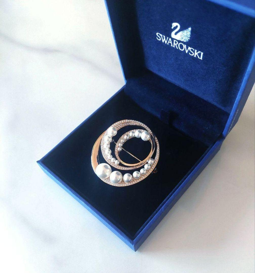 SWAROVSKI Fundamental パール ブローチ スワロフスキー