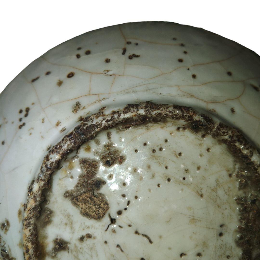 中国古玩　明代龍文染付皿　呉須窯皿