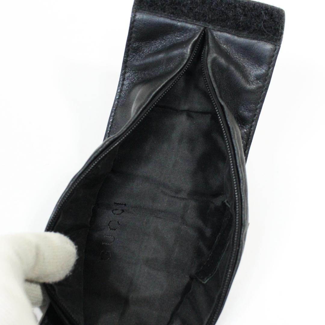 激レア 極美品 GUCCI グッチ リストバンド ケース レザー ブラック