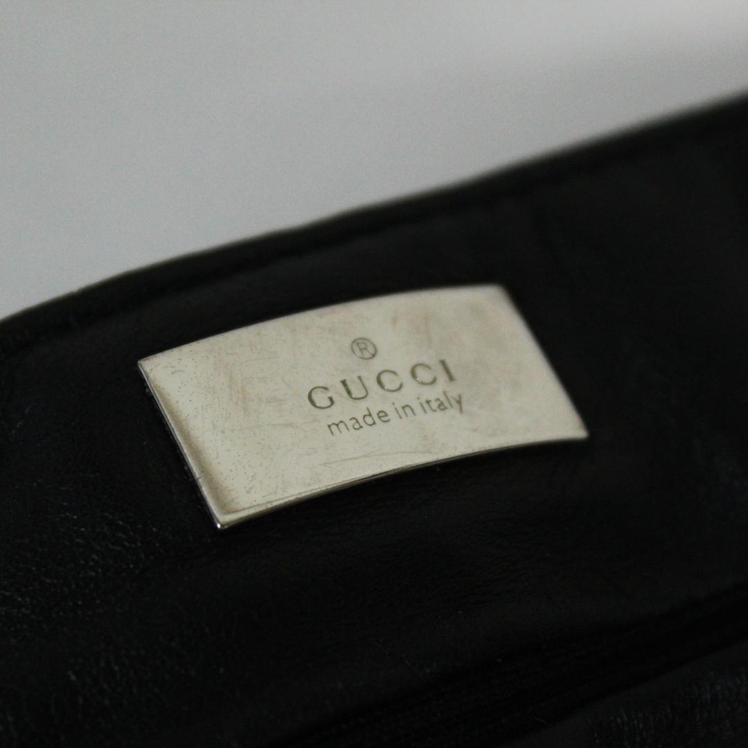 激レア 極美品 GUCCI グッチ リストバンド ケース レザー ブラック