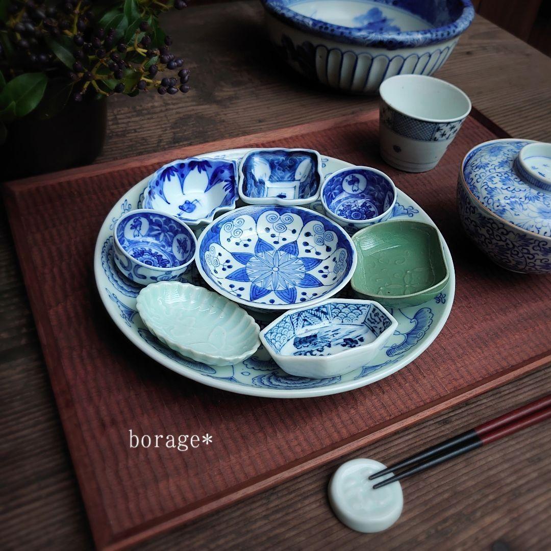 骨董 豆皿 菱形 木瓜形 慈姑形 8種8枚 骨董 アンティーク