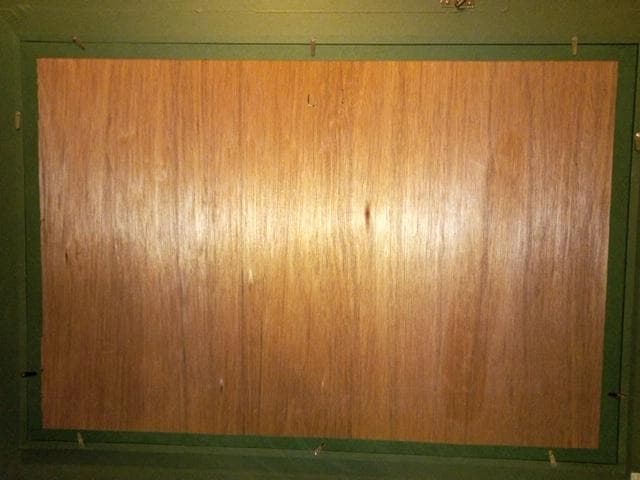 緑と金の木製額縁（水彩画用）