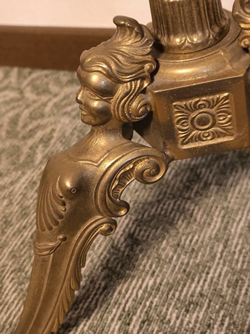 アンティーク　真鍮コートスタンド　ポールハンガー　クラシック　イタリア製