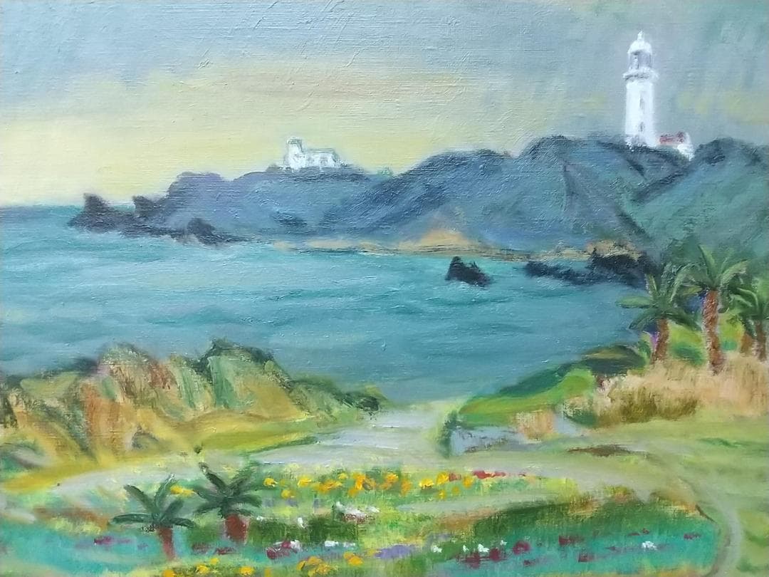 「雨後 」房州白浜 F8 絵画 油絵 油彩画 風景画 アート