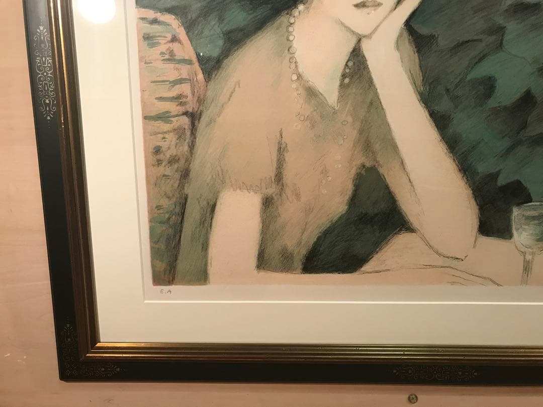 カシニョール　「クリスティーヌ」　リトグラフ　直筆サイン・作品保証書有り