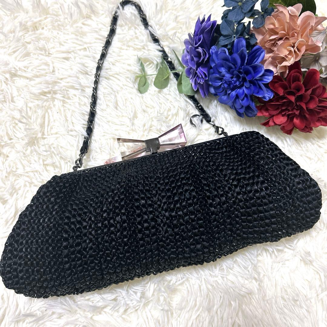 ✨️美品✨ アンテプリマ パーティーバッグ 2way リボン がま口 チェーン