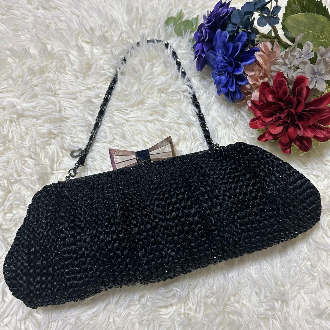 ✨️美品✨ アンテプリマ パーティーバッグ 2way リボン がま口 チェーン