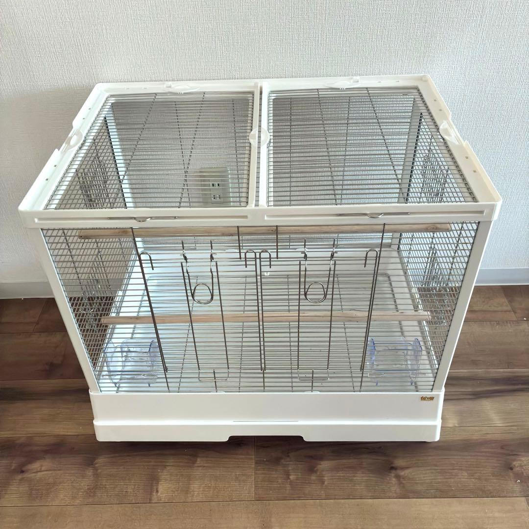 鳥かご インコ オウム ケージ 大きめ 70×47×56cm ステンレス