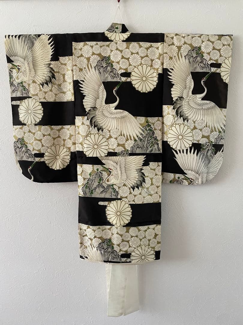 七五三　３歳　正絹　アンティークお着物セット