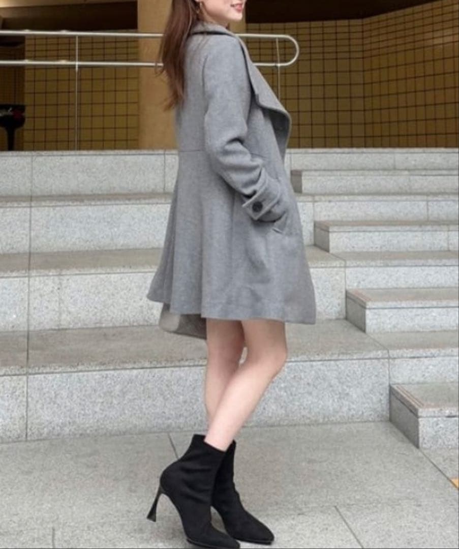 rienda 25オーバーネックシンデレララインミニコート