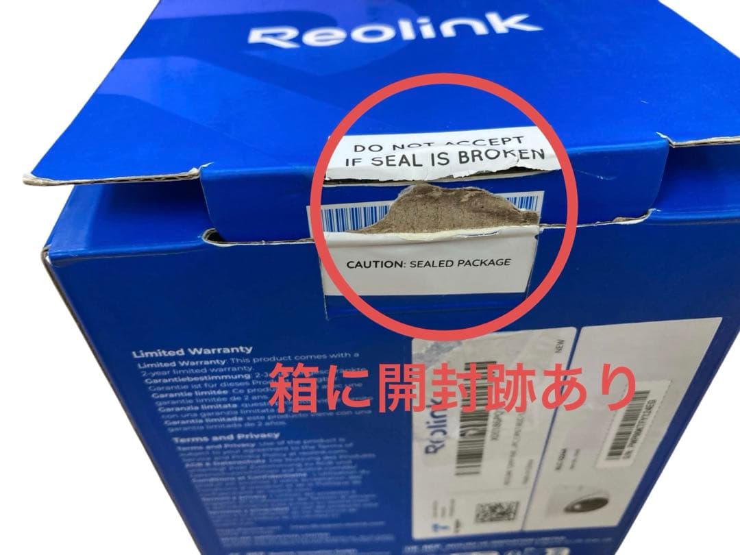 【開封未使用】 REOLINK 防犯カメラ 12MP PoE給電 有線接続 防犯