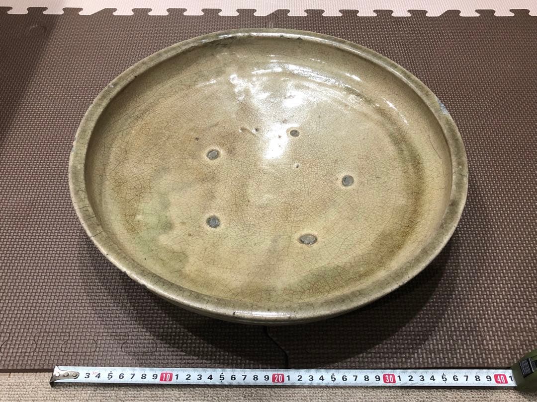 石皿。古瀬戸 。大皿。骨董品。古美術。希少品。舊家藏出。江戸時代