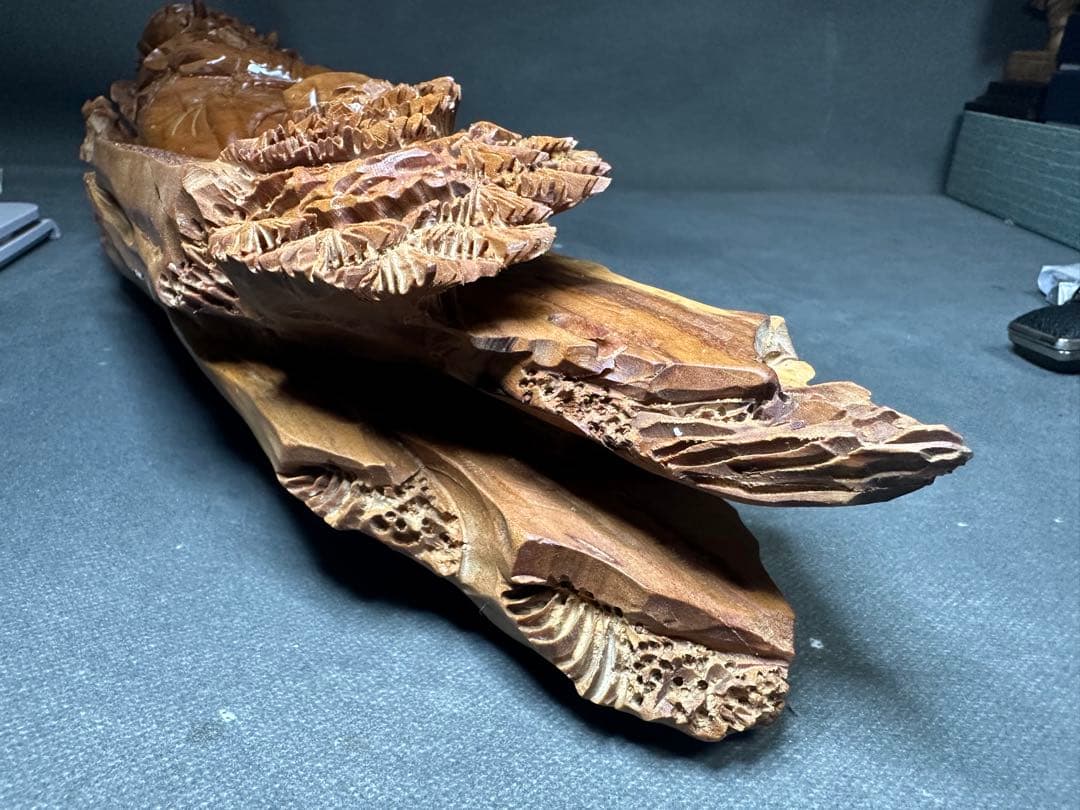 白檀　観音　木彫り　仏教美術　仏像 骨董 仏教　密教　置物アンティーク