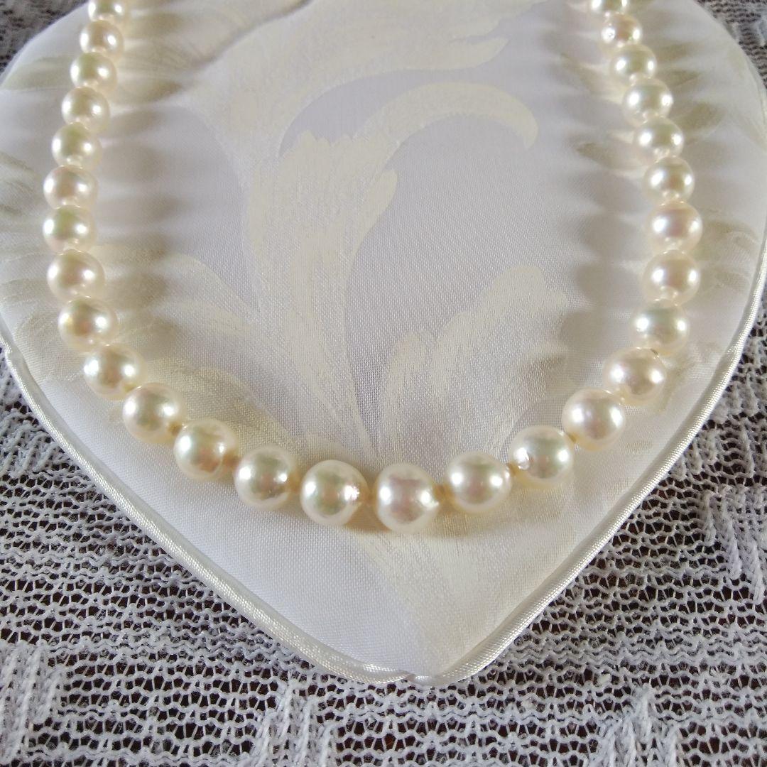 らら 伊勢志摩産7.5ー8mm高品質の本真珠ネックレスとイヤリングセッ