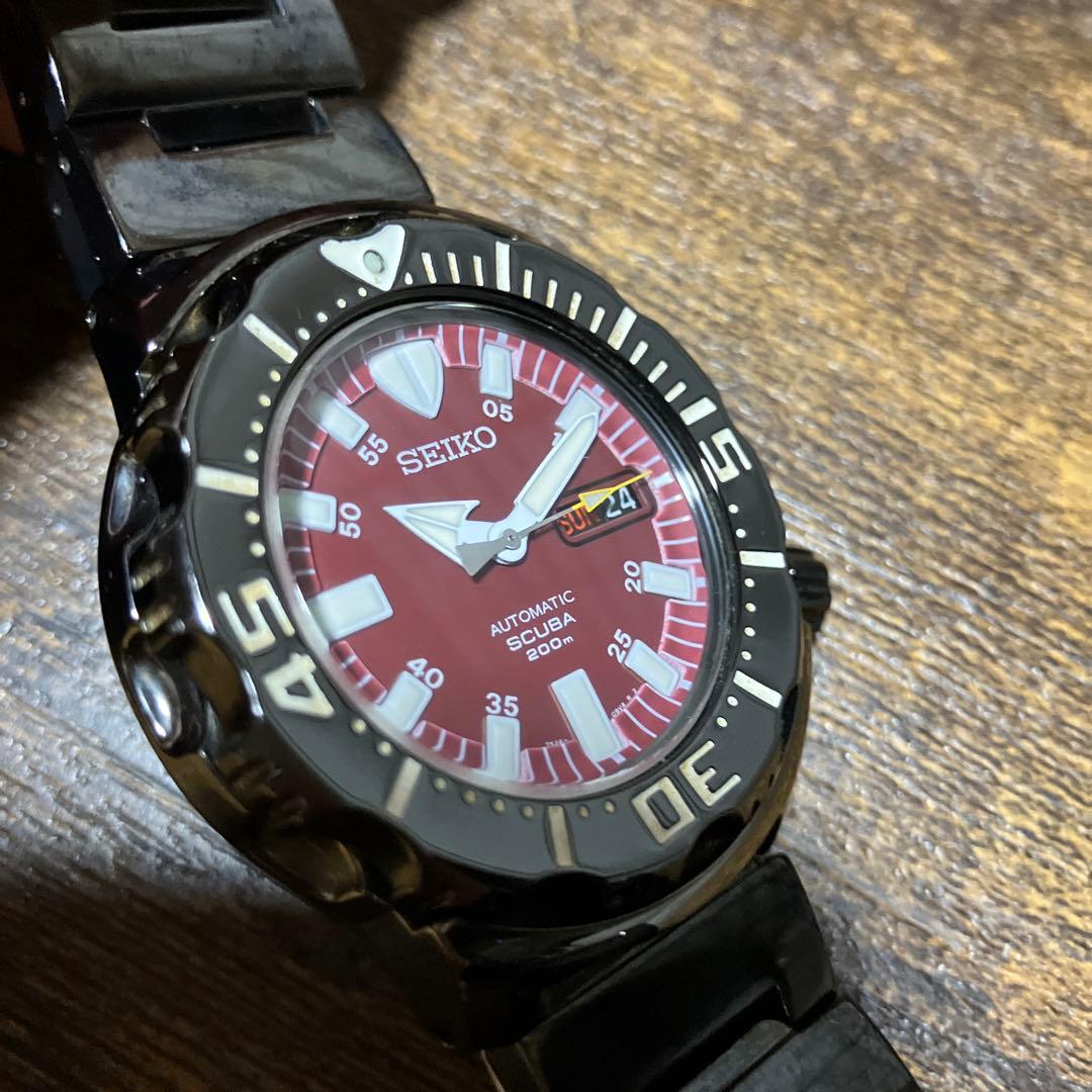 SEIKO ナイトモンスター 7S26-03G0ブラウンレッド