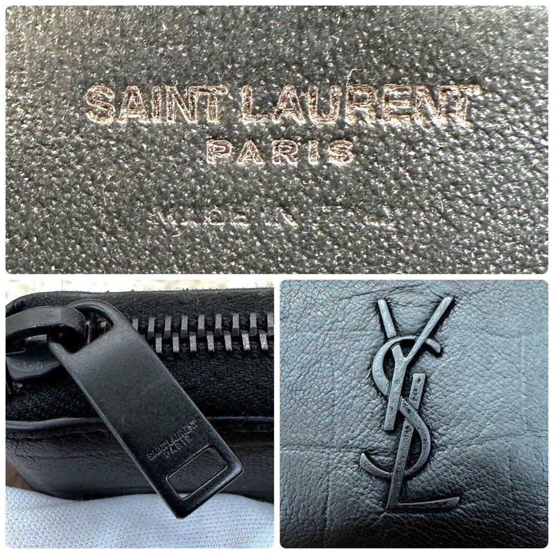 【美品】サンローラン ケース 小銭入れ ブラック YSL 付属品完備