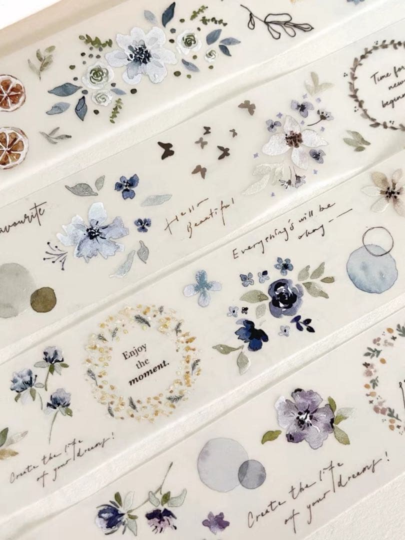 台湾作家　花邊　pionマステ　PETマスキングテープ