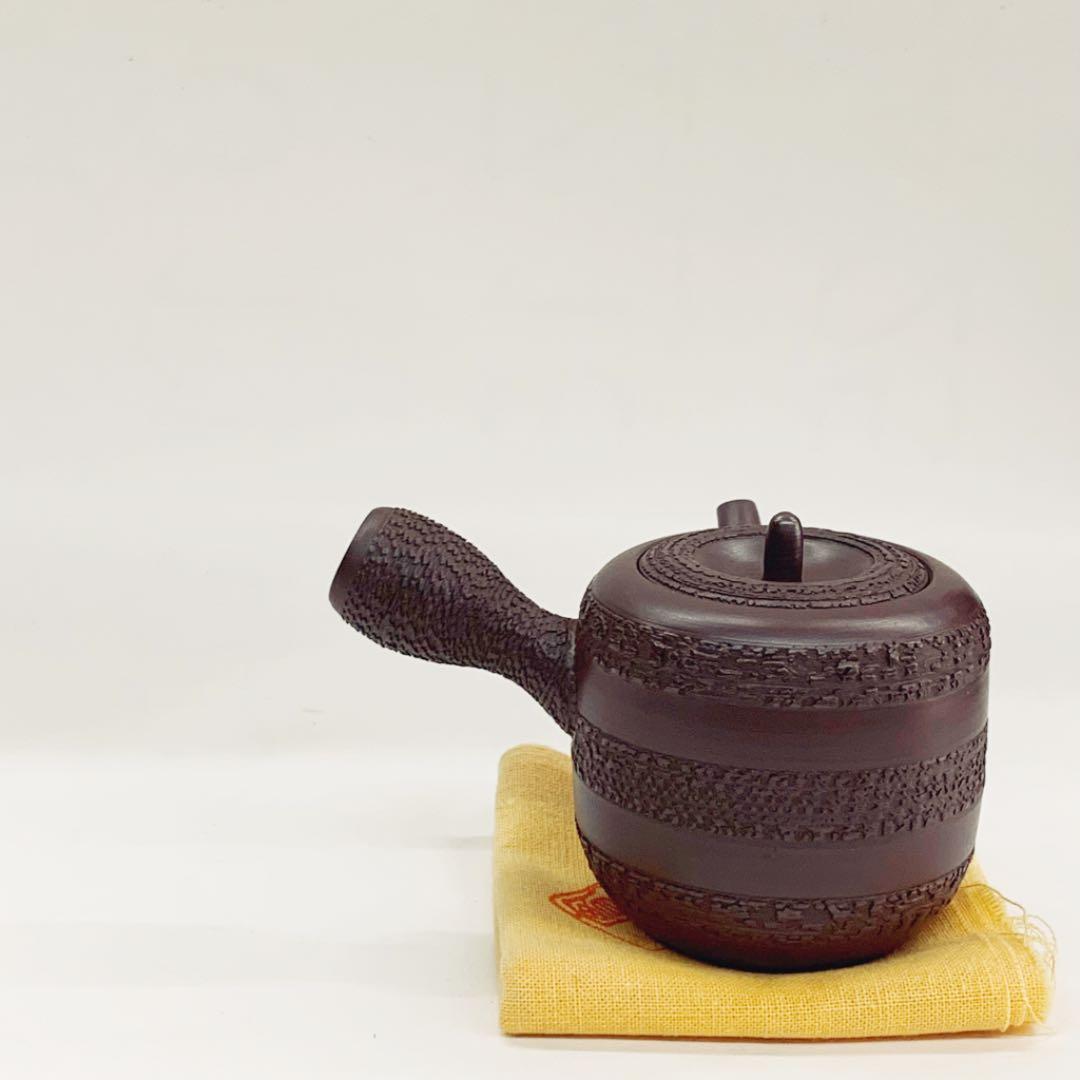 【茶注34    急須　棗型　ちぎれ】伊藤実山　箱無し