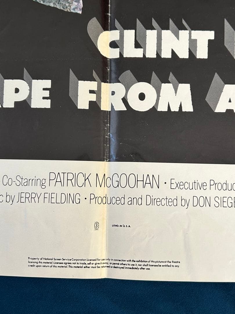 アルカトラズからの脱出 USオリジナル映画ポスター