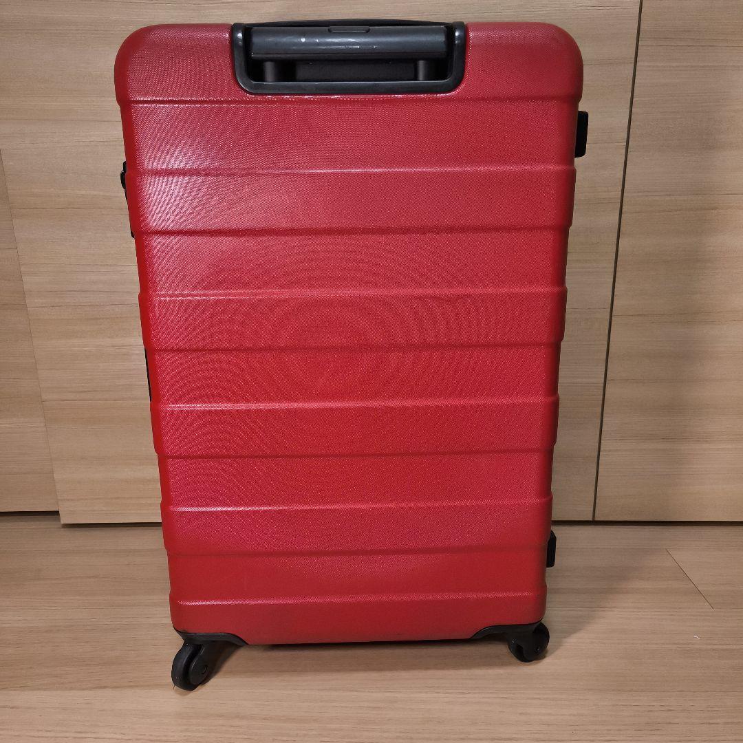 無印良品 スーツケース 赤 MUJI TSAロック 4輪 廃盤 軽量鍵付　75L
