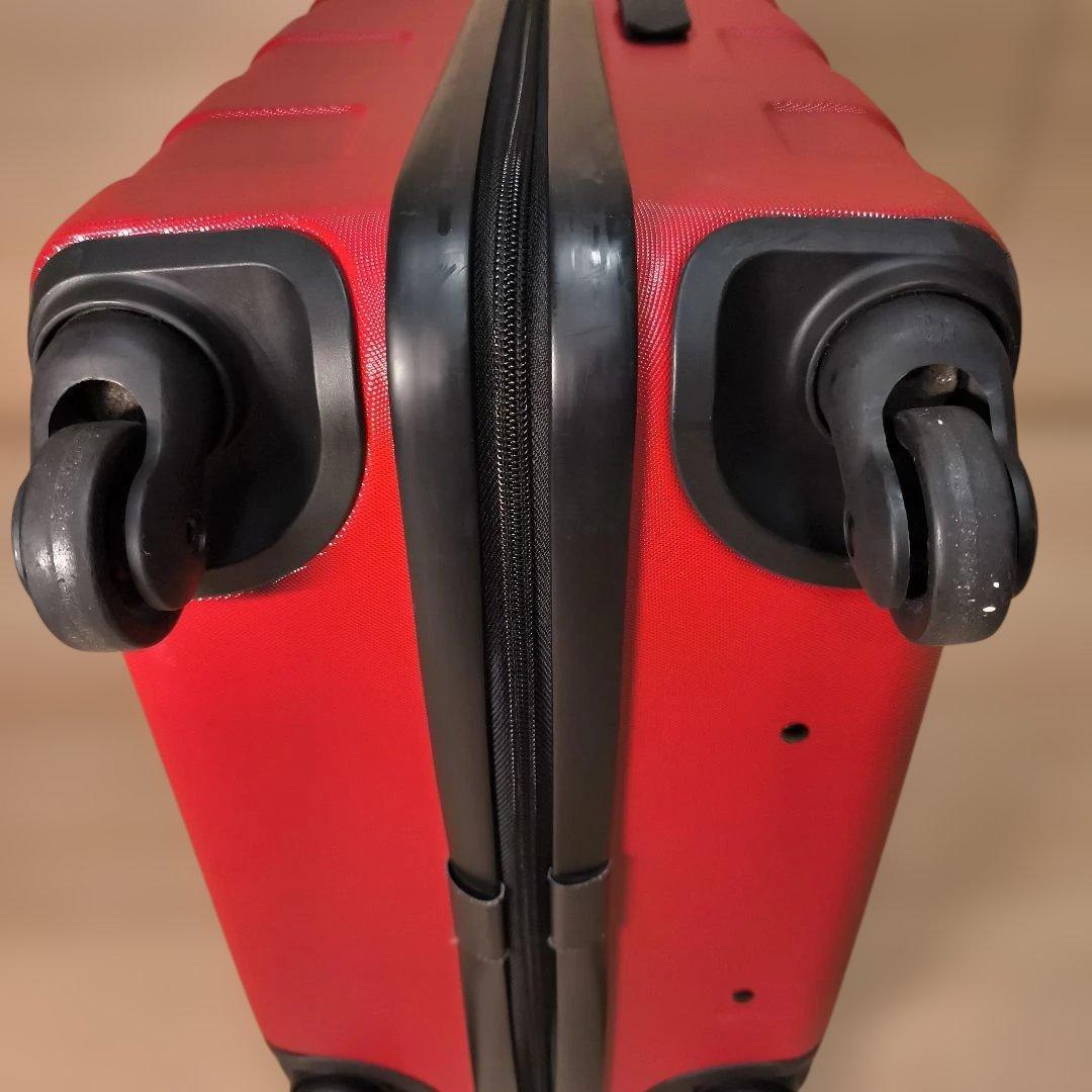 無印良品 スーツケース 赤 MUJI TSAロック 4輪 廃盤 軽量鍵付　75L