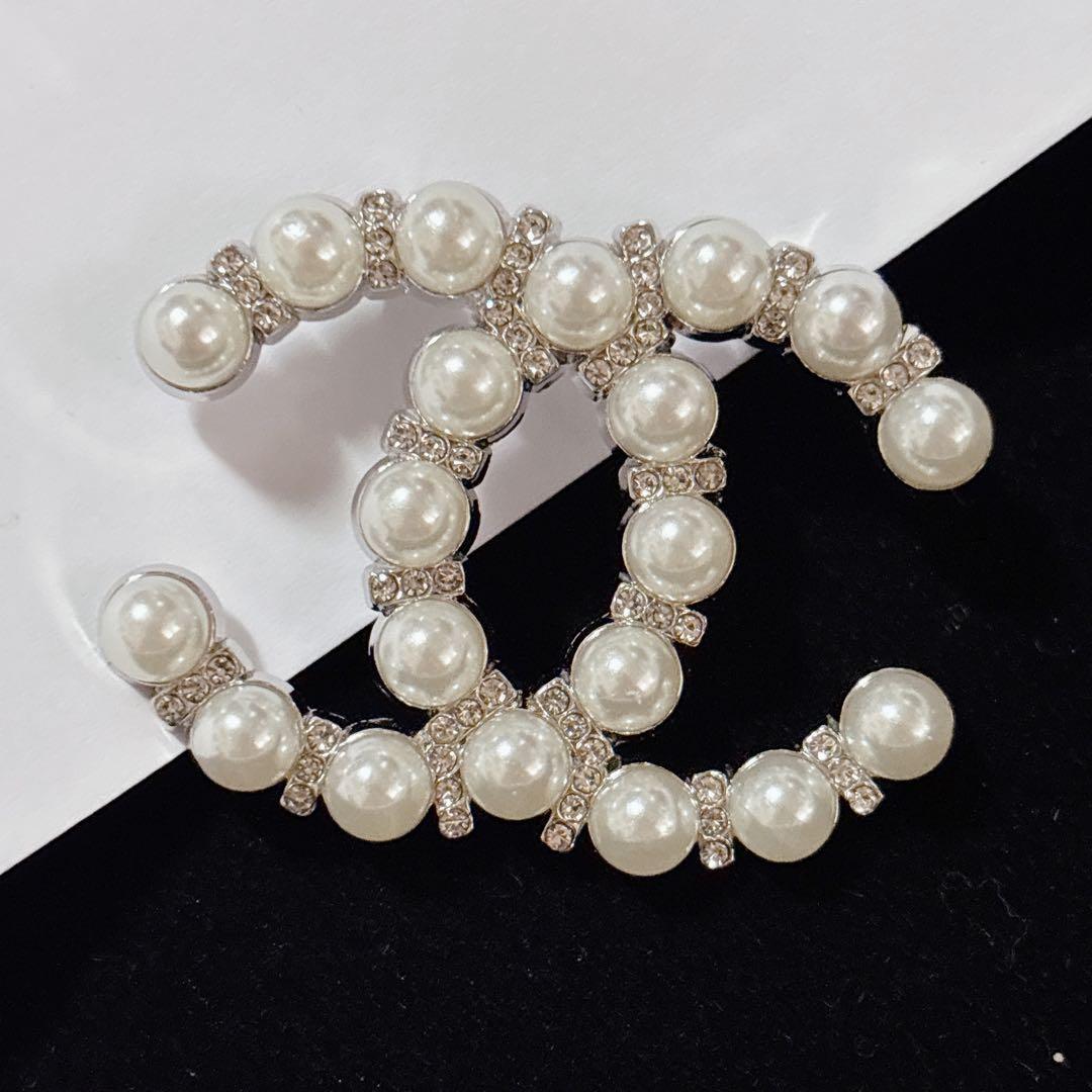 パール キラキラストーン シルバー ヴィンテージ ブローチ メンズ レディース