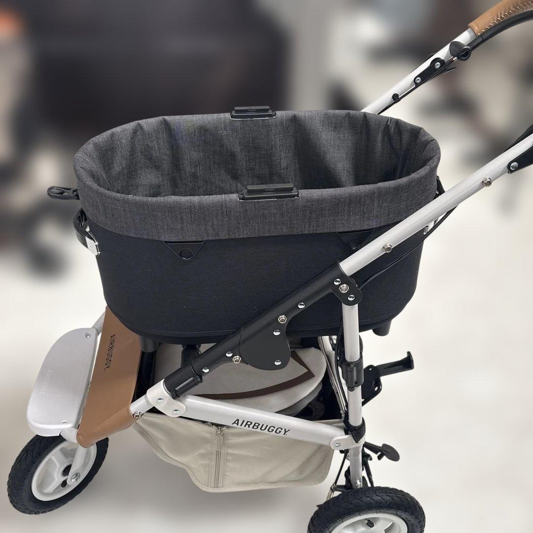 エアバギートーム3 コットカバー(レギュラーサイズ)デニム×ボア　黒系