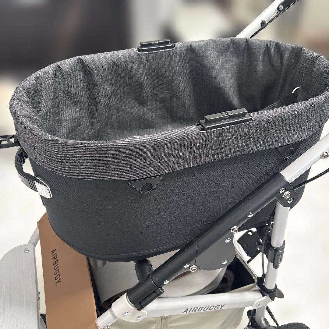 エアバギートーム3 コットカバー(レギュラーサイズ)デニム×ボア　黒系