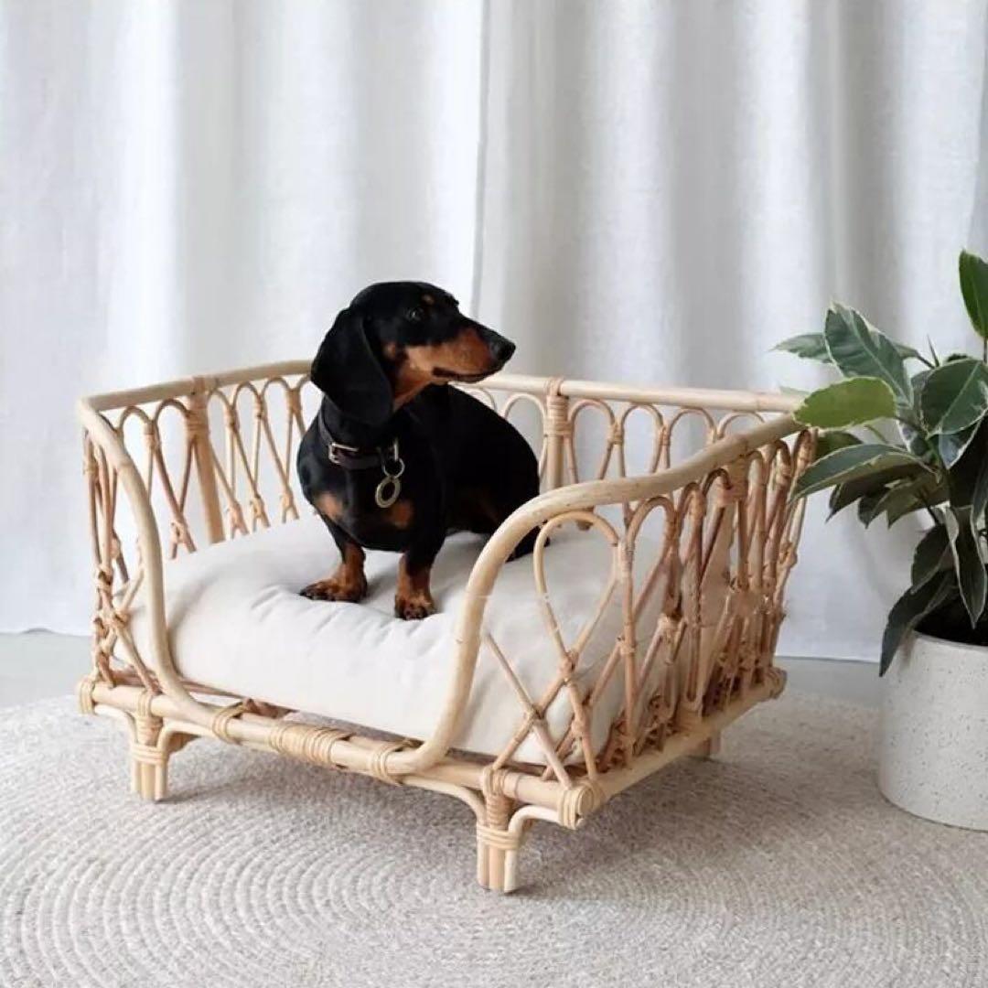 手織りの籐の犬のソファ,籐の椅子