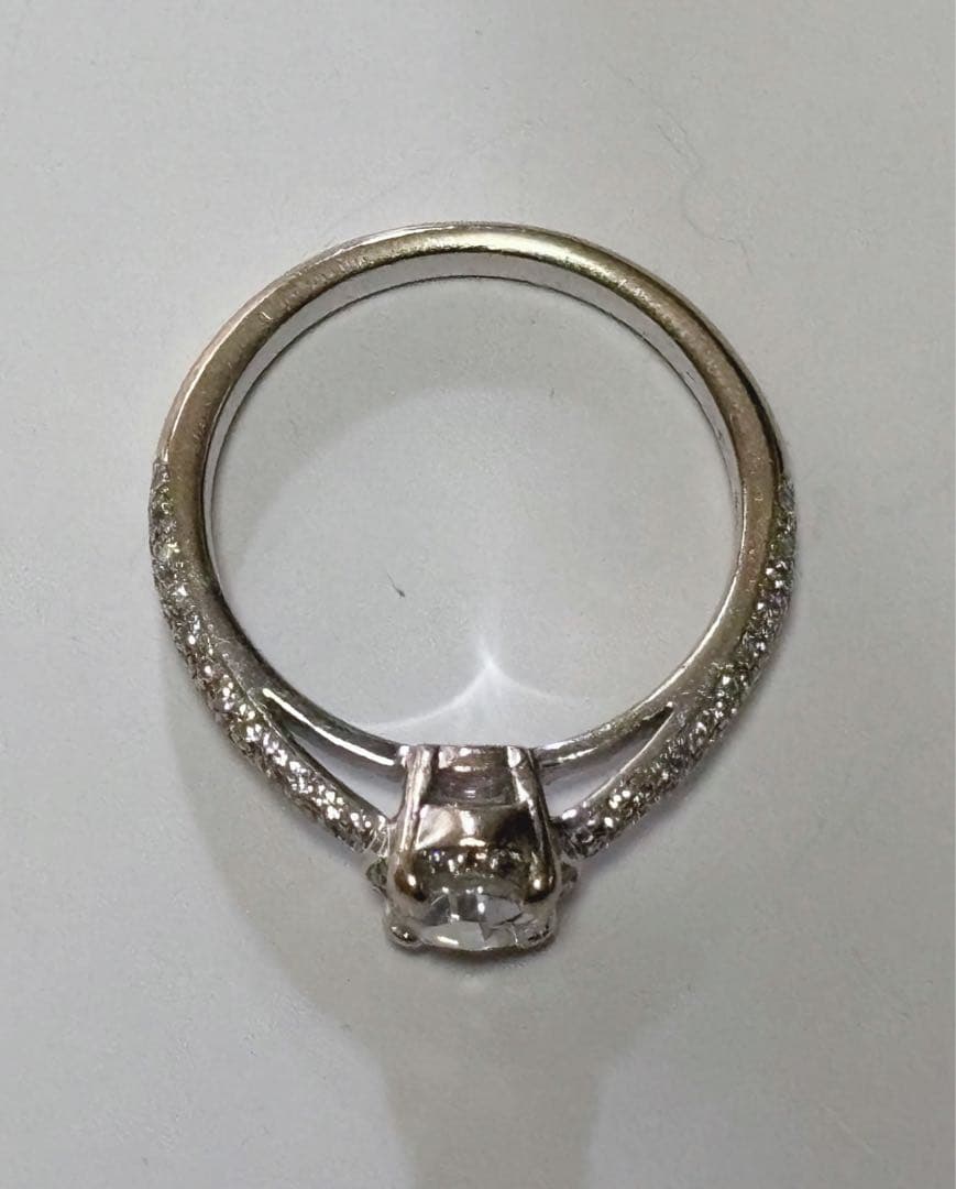 k18WG ローズカットダイヤモンドリング