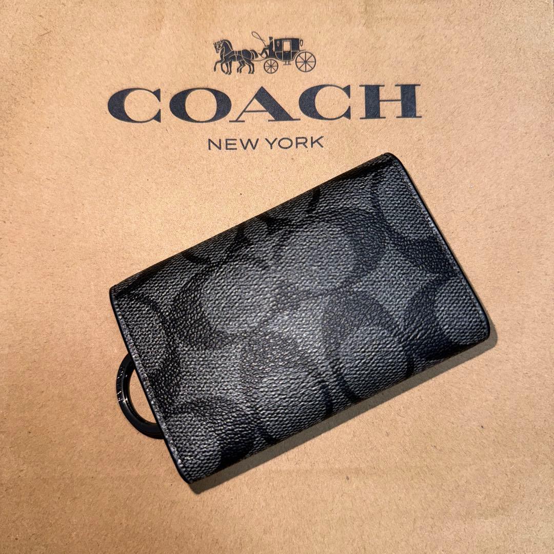 COACH キーケース レザー ブラック コーチ 新品未使用品